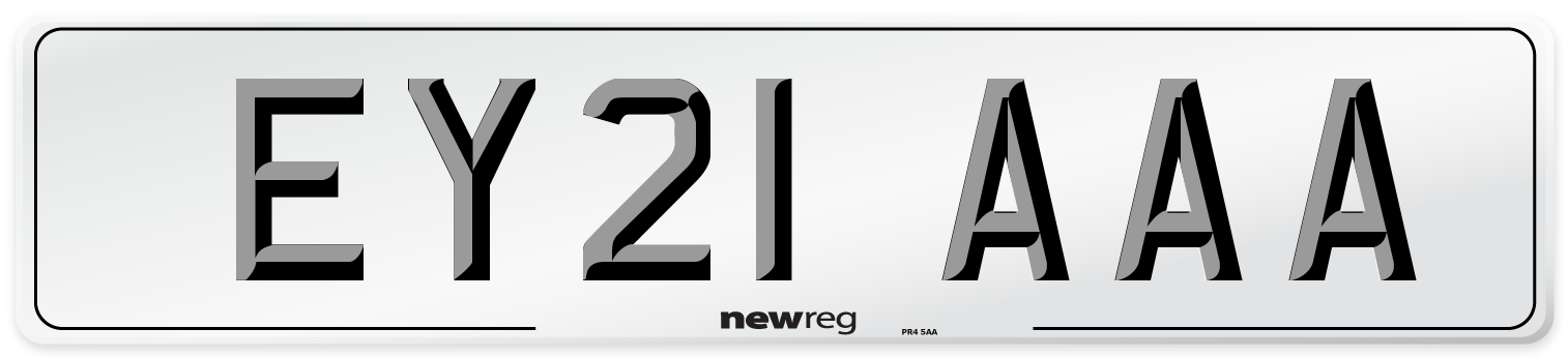 EY21 AAA Number Plate from New Reg